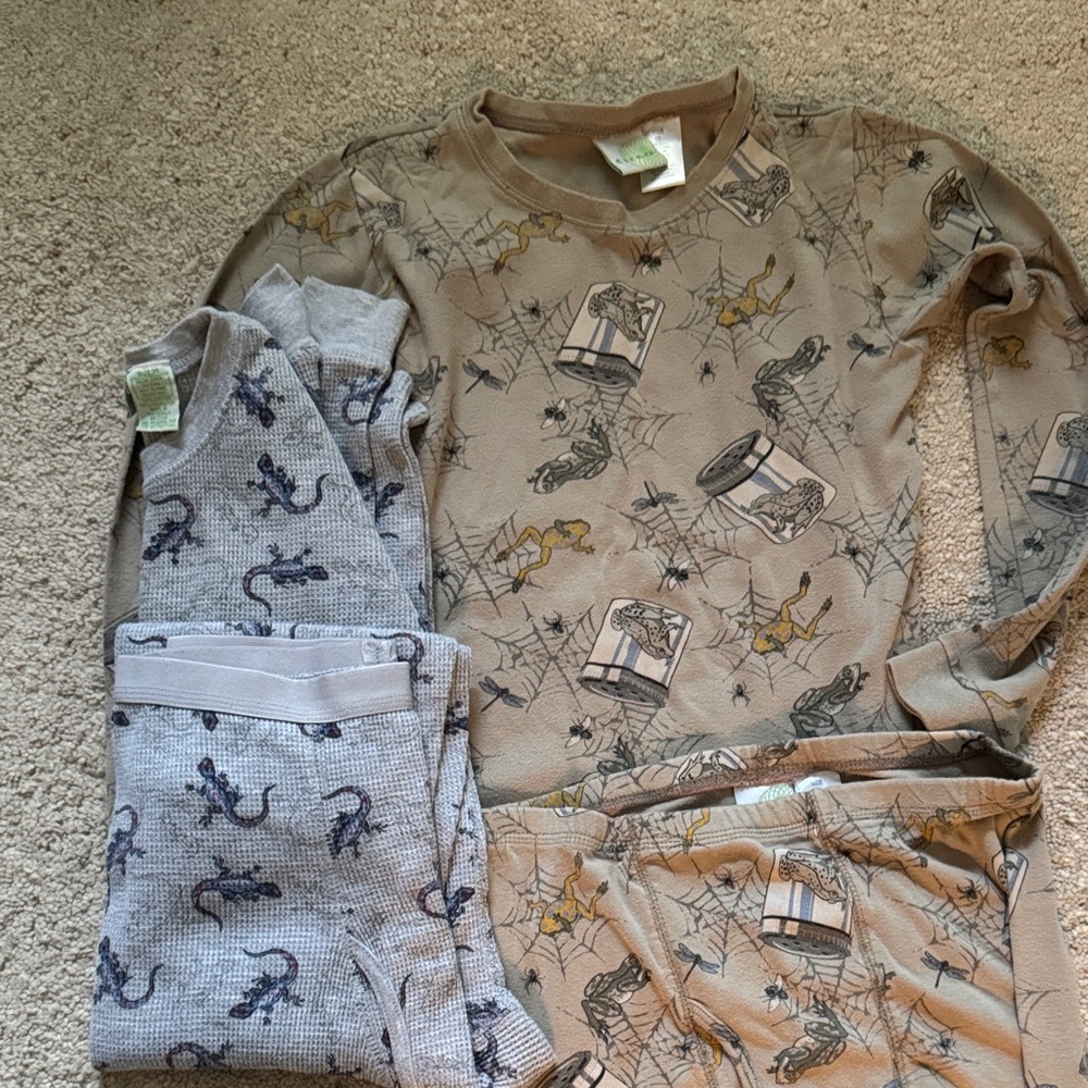 Two Kids amphibian Pajama Sets.